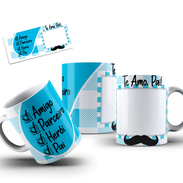 caneca de cerâmcia - amigo, parceiro, heroi